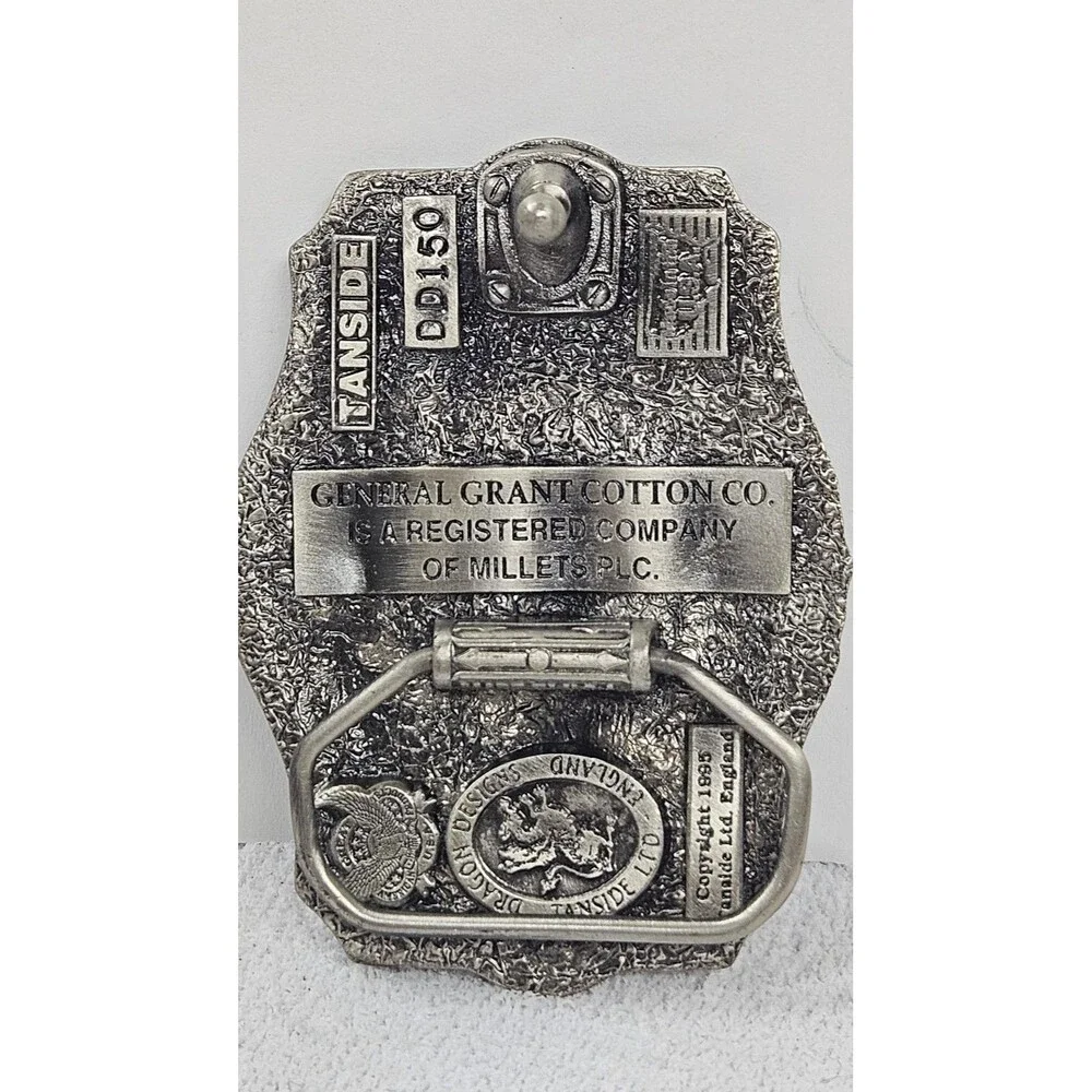 Great American Buckle Co. Belt Buckle Mens General Grant Cotton Co 1985